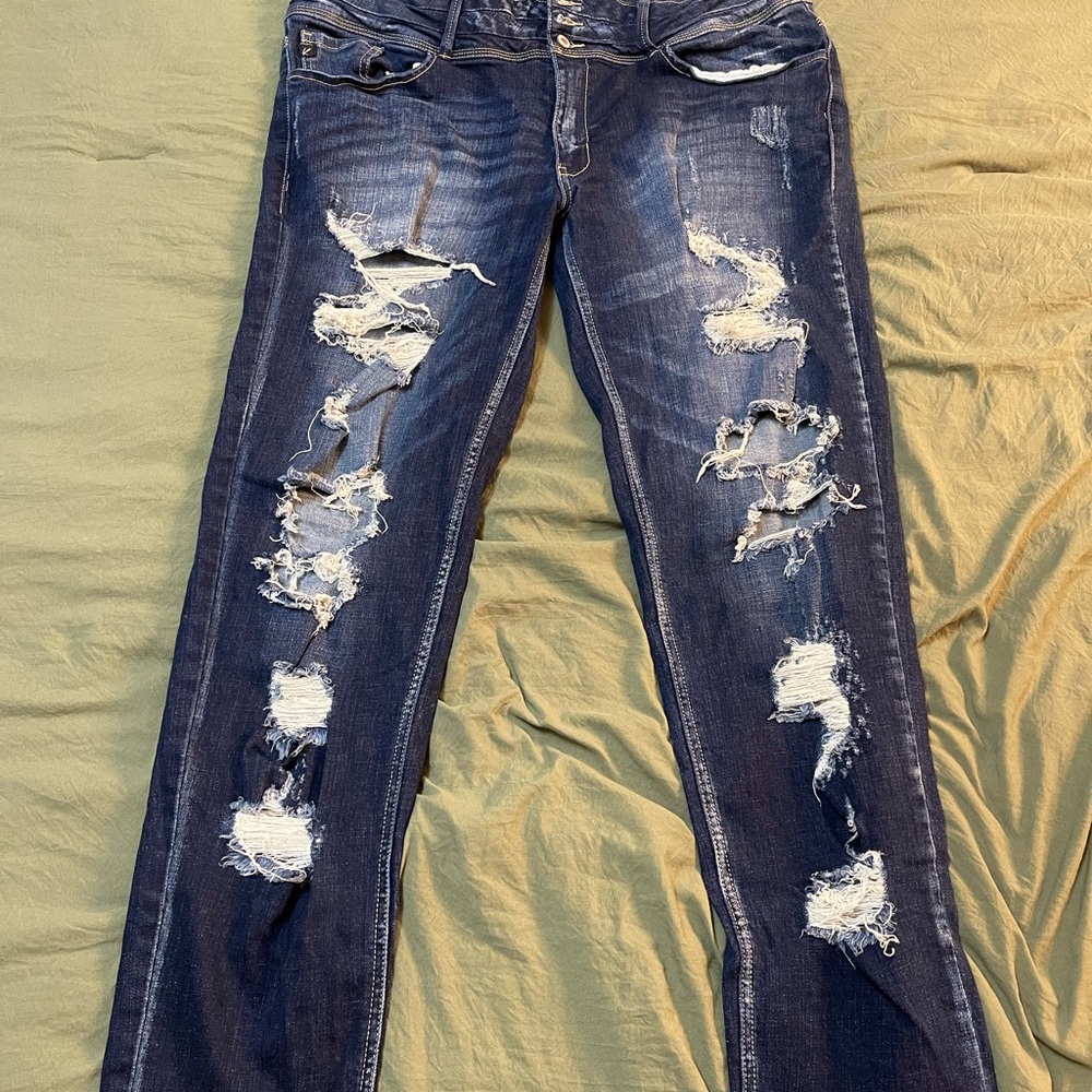 Kancan Distressed Blue Jeans for Women